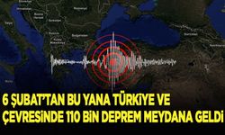 6 Şubat'tan bu yana Türkiye ve çevresinde 110 bin deprem oldu