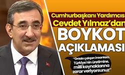 Cumhurbaşkanı Yardımcısı Cevdet Yılmaz'dan 'boykot' açıklaması