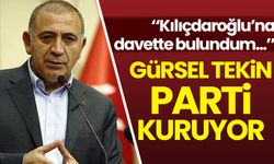 Gürsel Tekin parti kuruyor: 'Kılıçdaroğlu'nu da davet ettim...'