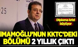 İmamoğlu'nun KKTC'deki bölümü 2 yıllık çıktı
