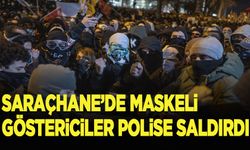Saraçhane'de maskeli göstericiler polise saldırdı