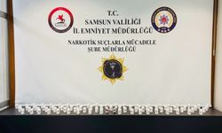 Samsun'da 8 bin 563 sentetik ecza hapı ele geçirildi