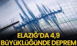 Elazığ'da 4,9 büyüklüğünde deprem