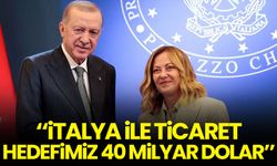 Cumhurbaşkanı Erdoğan: İtalya ile ticaret hedefimiz 40 milyar dolar