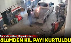 Kaynak ustası ölümden kıl payı kurtuldu