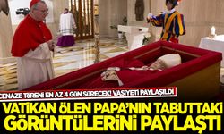 Vatikan, ölen Papa'nın tabuttaki fotoğraflarını yayınladı