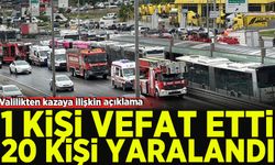 Metrobüs kazasına ilişkin Valilikten açıklama