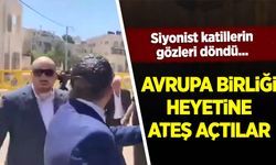Katil İsrail'in gözü döndü! Avrupa Birliği heyetine ateş açtılar