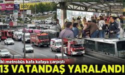 Beylikdüzü'nde metrobüsler çarptı
