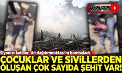 Siyonist İsrail, Gazze’de sivillerin un aldığı bir bölgeyi şarapnel parçaları saçan özel bir bombayla vurdu