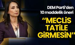 DEM Parti'den 10 maddelik öneri: Meclis tatile girmesin
