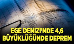 Ege Denizi'nde 4,6 büyüklüğünde deprem