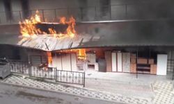 Gümüşhane’de iş merkezinde yangın çıktı