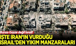 İran füzeleriyle vurulan İsrail'den yıkım manzaraları