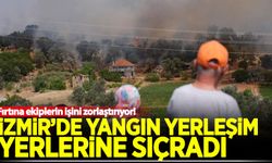 İzmir'de yangın yerleşim birimlerine sıçradı! Fırtına ekiplerin işini zorlaştırıyor