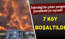7 Köy Boşaltıldı! Tekirdağ'da çıkan orman yangını Çanakkale'ye sıçradı!