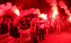 Yunanistan'da İsrail'e askeri malzeme götürülmesine karşı eylem