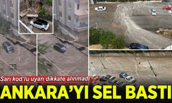 Ankara’da sel kabusu: Araçlar sürüklendi, çatı uçtu!