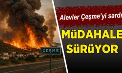 Alevler Çeşme'yi sardı: Ziraat alanında başlayıp ormana sıçrayan yangına müdahale ediliyor
