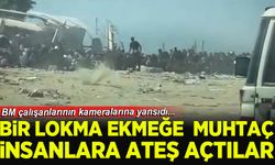 Gazze'ye giren Birleşmiş Milletler ekibi, açlıktan ölmek üzere olan sivillere ateş açılan anları görüntüledi