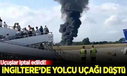 İngiltere'de yolcu uçağı düştü!