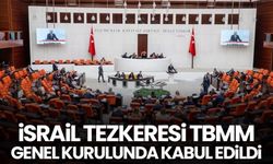 İsrail tezkeresi TBMM Genel Kurulunda kabul edildi