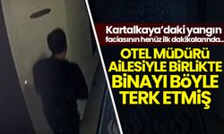 Kartalkaya faciasından yeni görüntü! Müdür, yangının henüz ilk dakikalarında oteli terk etmiş