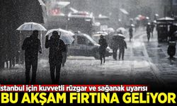 İstanbul için kuvvetli rüzgar ve sağanak uyarısı