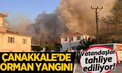 Çanakkale'de orman yangını: Vatandaşlar tahliye ediliyor