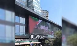 Trump AVM'de Filistin'e destek yürüyüşü reklamı