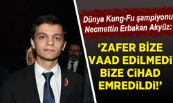 Dünya Kung-Fu şampiyonu Necmettin Erbakan Akyüz'den Filistin açıklaması