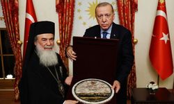 Cumhurbaşkanı Erdoğan, Kudüs Rum Ortadoks Patriği Giannopoulos'u kabul etti