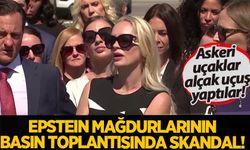 Epstein mağdurlarının düzenlediği basın toplantısı, askeri uçakların alçak uçuşuyla engellendi