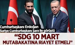 Cumhurbaşkanı Erdoğan, Şara ile görüştü