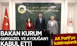Bakan Kurum, AK Parti'ye katılan Gürzel ve Ayduğan'ı kabul etti