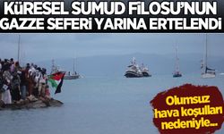 Küresel Sumud Filosu'nun Tunus’tan Gazze’ye hareketi olumsuz hava koşulları nedeniyle yarına ertelendi