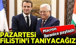 Macron İbranice paylaşımla duyurdu: Pazartesi Filistin'i tanıyoruz