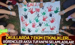 Binlerce öğrenci Aksa Tufanı'nı, direnişi selamladı! Okullarda 7 Ekim etkinlikleri...