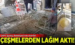 CHP'li Şarköy Belediyesi'nde skandal: Çeşmelerden lağım aktı!