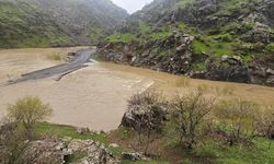 Hakkari'de dere taştı, yol kapandı