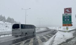 Anadolu Otoyolu'nun Ankara kesiminde kar etkili oluyor