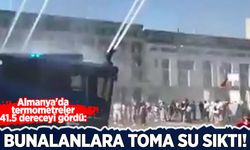 Almanya'da termometreler 41.5 dereceyi gördü: Berlin’de TOMA’lar halkı serinletmek için su sıktı
