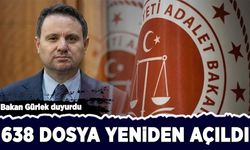 Bakan Gürlek duyurdu: 638 dosya yeniden açıldı
