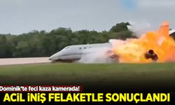 Dominik Cumhuriyeti'nde motoru arızalanan jet havalimanı yakınına düştü