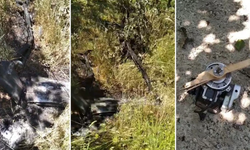 Kastamonu'nda evin bahçesine düşen İHA alev aldı