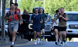 Fransa Cumhurbaşkanı Macron, Ankara'da koşu yaptı