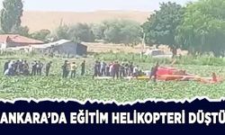 Ankara'da eğitim helikopteri düştü