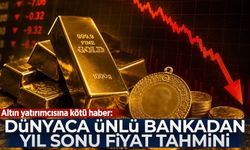 Altın yatırımcısına kötü haber: Dünyaca ünlü bankadan yıl sonu fiyat tahmini