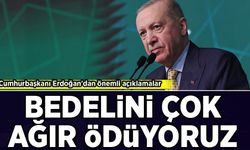 Cumhurbaşkanı Erdoğan'dan önemli açıklamalar: Bedelini çok ağır ödüyoruz!