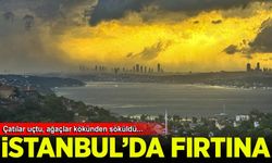 İstanbul'da fırtına: Çatılar uçtu, ağaçlar devrildi